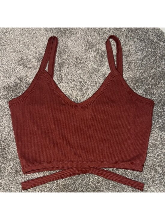 Tops - Burgundy Crop Top